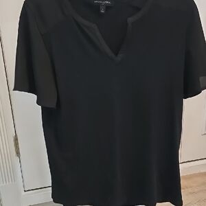Banana Republic Black V-Neck Blouse